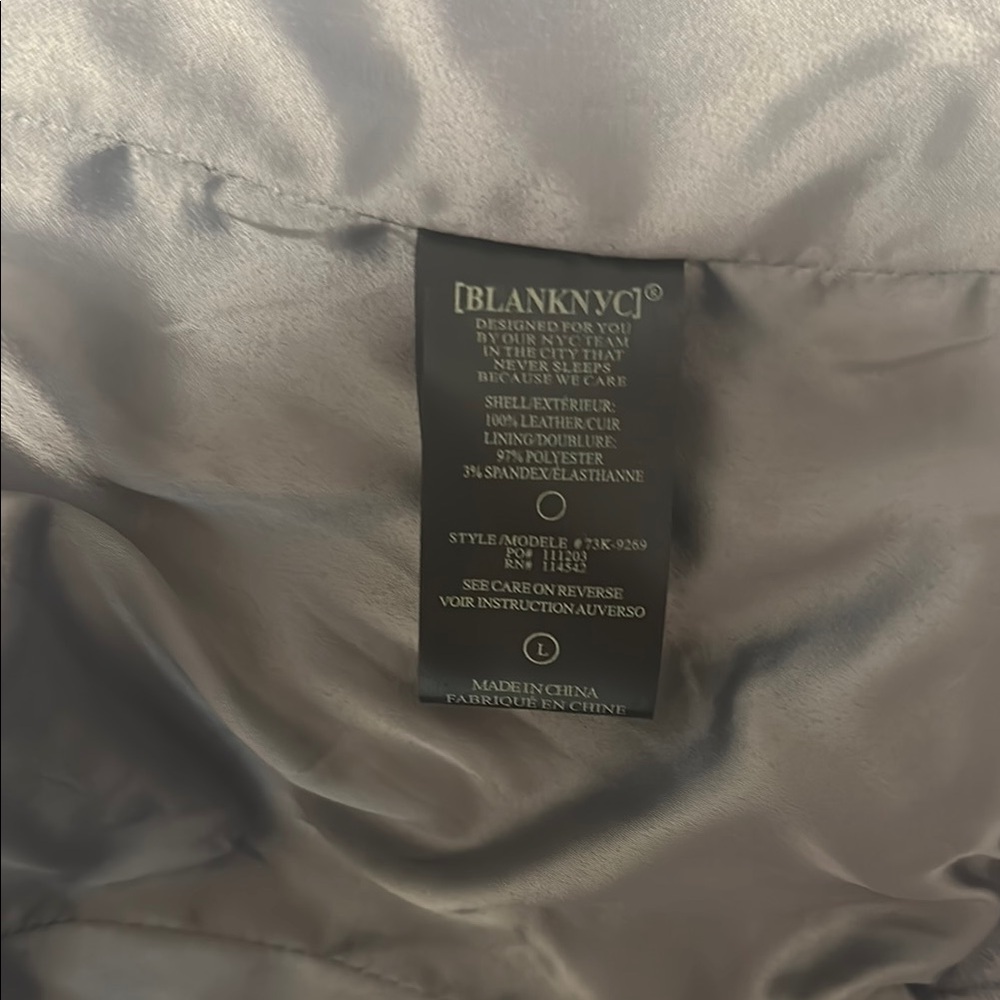BLANK NYC | Women's Gray Suede Biker/Moto Jacket - Picture 4 of 5